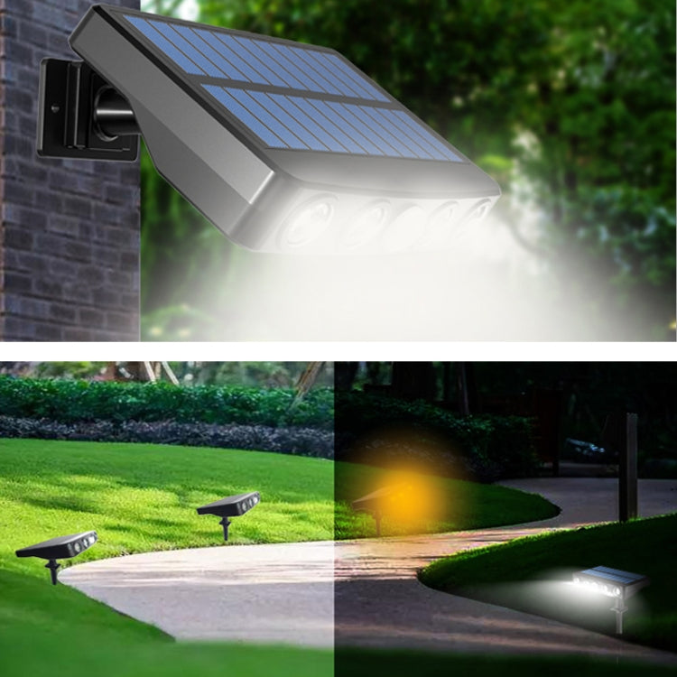 With Ground Plug Wiring Free Infrared Sensor Waterproof Solar Lighting Wall Light, Color Temperature:Warm Light