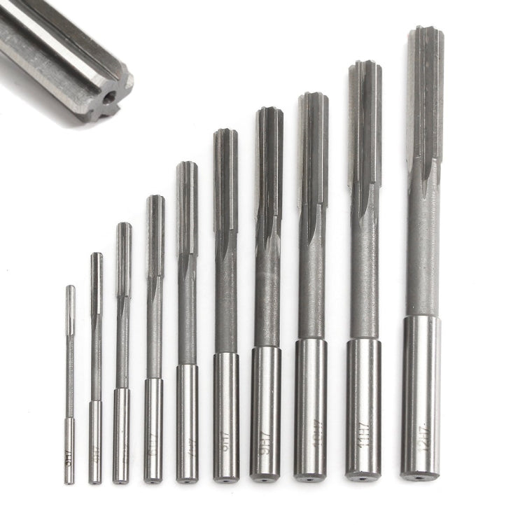 10 PCS 3-12mm HSS Machine Reamer Set H7 Straight Shank Milling