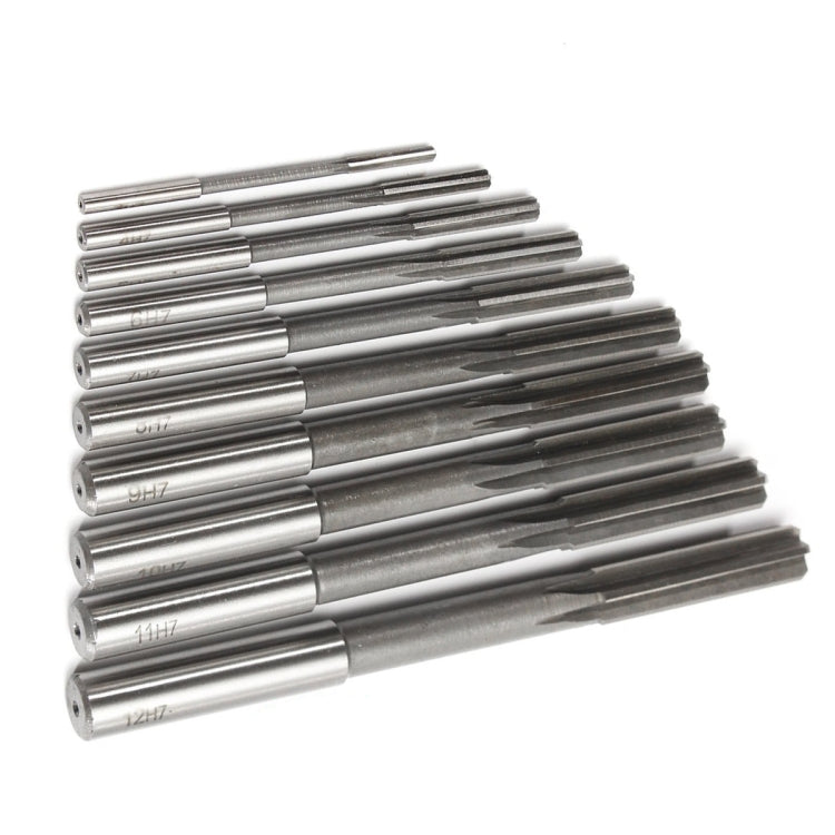 10 PCS 3-12mm HSS Machine Reamer Set H7 Straight Shank Milling