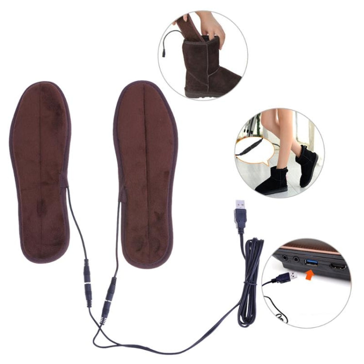 2 Pairs USB Shoe Dryer Electric Insoles Shoe Winter Keep Warm Heated Insole for Shoes Boot, Size:43-44