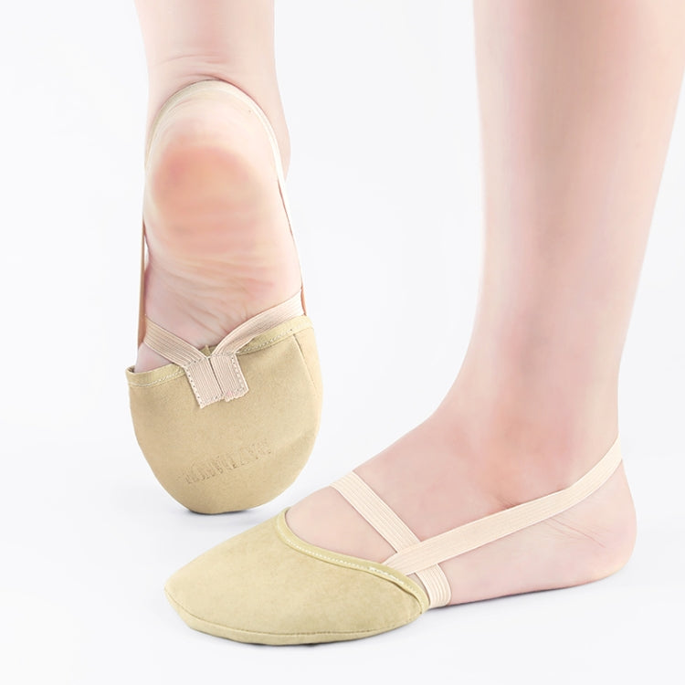 Rhythmic Gymnastics Shoes Soft Half Socks Ballroom Art Gym Accessories Ginastica Elastic Dance Shoes Gymnastics Khaki Color