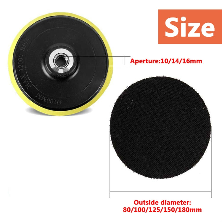 5 PCS Polishing Disc Self-adhesive Sponge Disc Pneumatic Sandpaper Suction Cup, Size:100mm M10