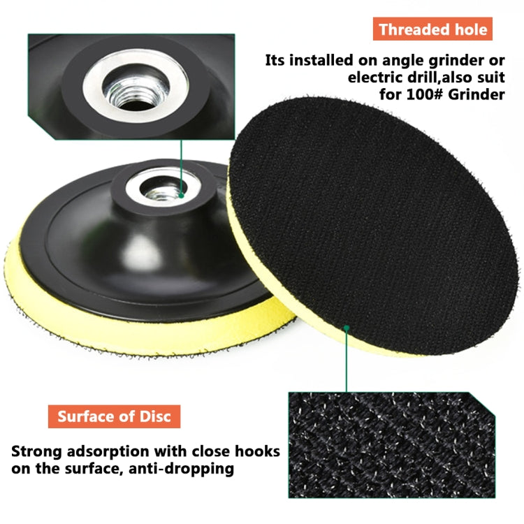5 PCS Polishing Disc Self-adhesive Sponge Disc Pneumatic Sandpaper Suction Cup, Size:100mm M10