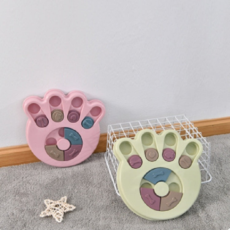 Pet Toy Dog Food Turntable Eating Puzzle Anti-Smashing Dog Bowl Supplies, Style:Footprint Style