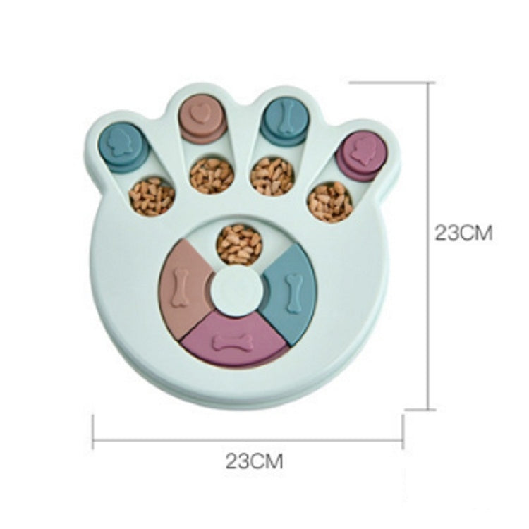 Pet Toy Dog Food Turntable Eating Puzzle Anti-Smashing Dog Bowl Supplies, Style:Footprint Style
