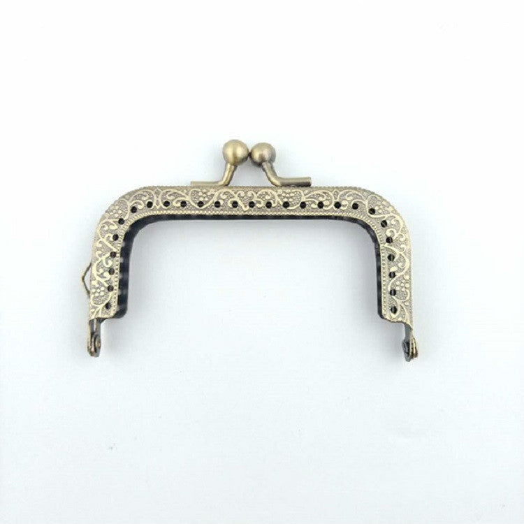 10 PCS Square Embossed Wallet Handbag Metal Handle, Size:8.5cm