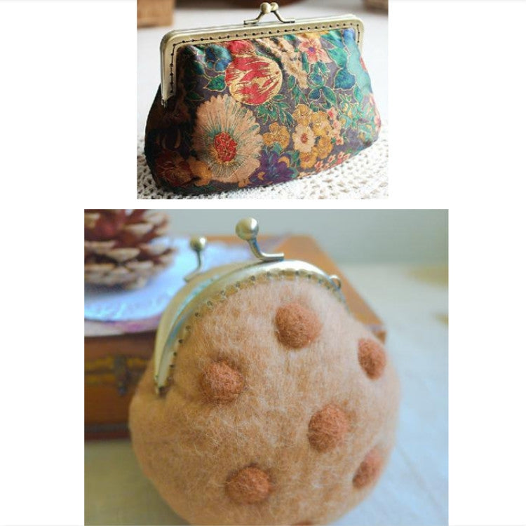 3 PCS Handmade Vintage Embossed Square Semi-circular Coin Purse Handbag Handle, Specification:Square Small