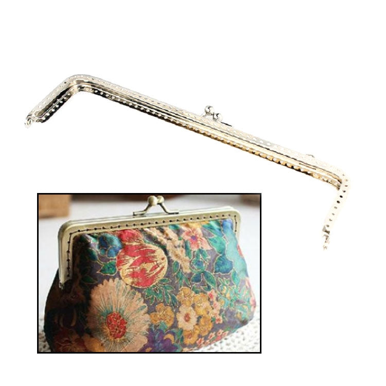 3 PCS Handmade Vintage Embossed Square Semi-circular Coin Purse Handbag Handle, Specification:Square Medium