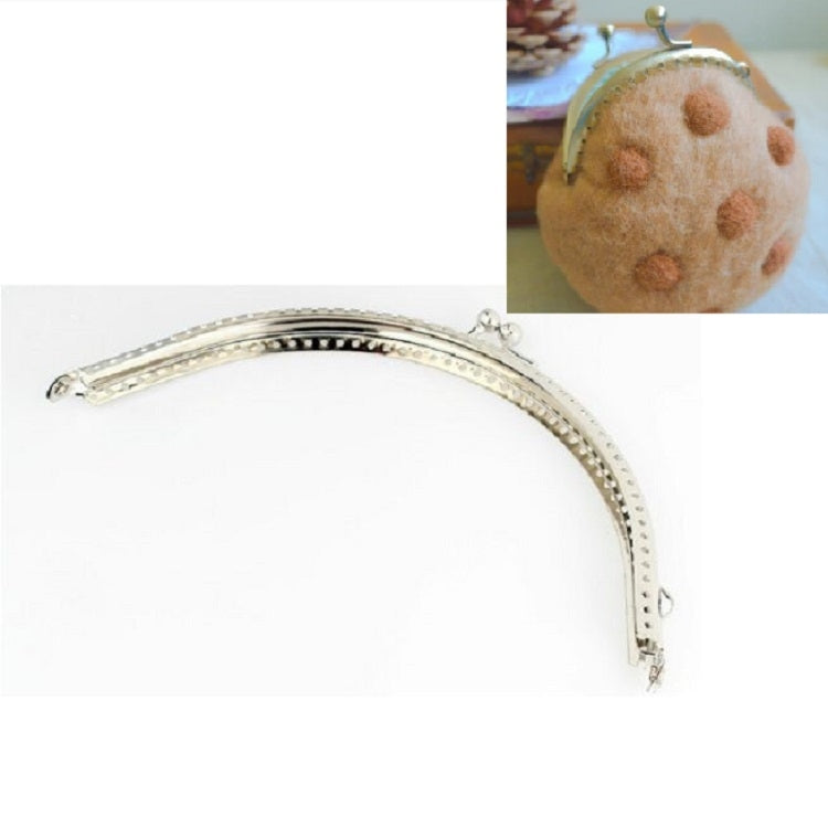 3 PCS Handmade Vintage Embossed Square Semi-circular Coin Purse Handbag Handle, Specification:Round Large