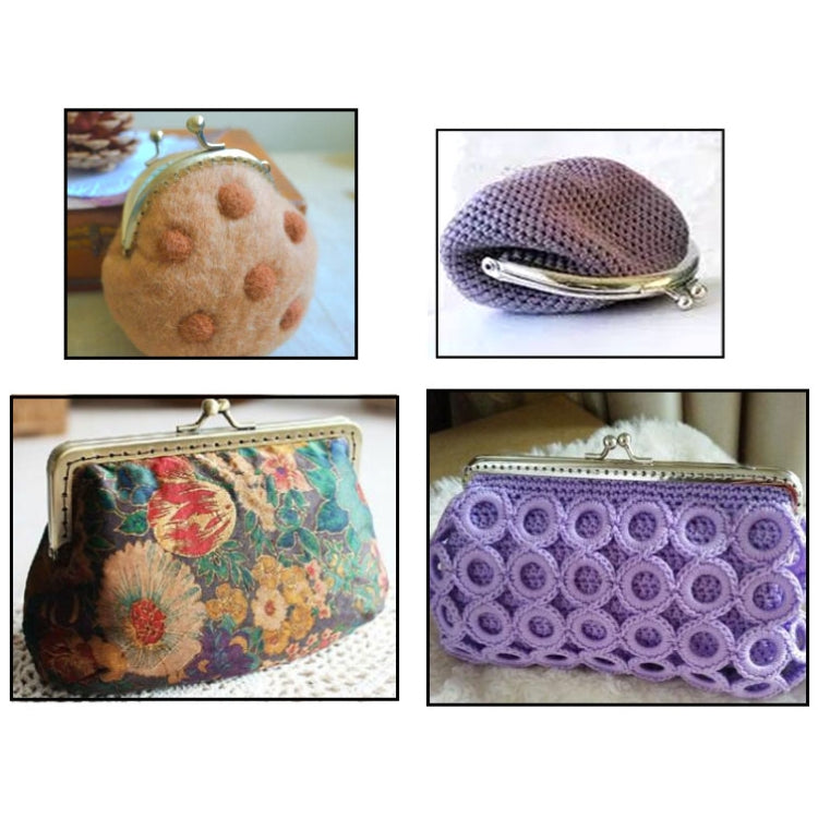 3 PCS Handmade Vintage Embossed Square Semi-circular Coin Purse Handbag Handle, Specification:Round Large