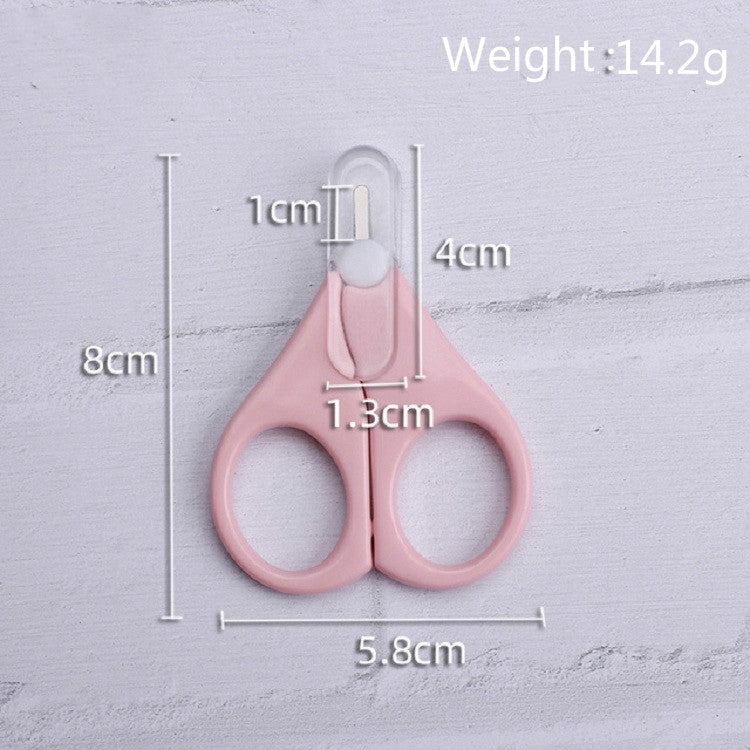 2 PCS Baby Safety Nail Scissors Cut Mouth Anti-Garou Special Baby Scissors