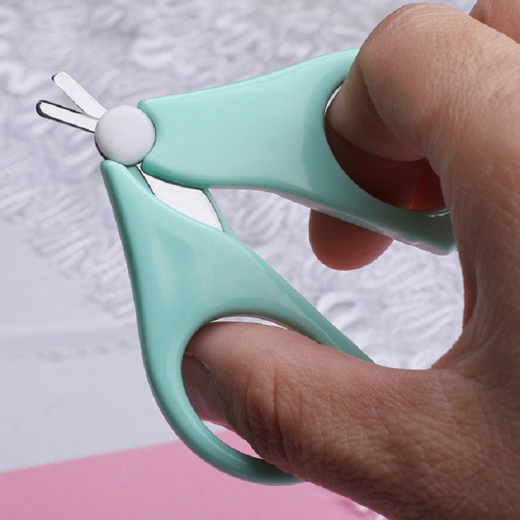 2 PCS Baby Safety Nail Scissors Cut Mouth Anti-Garou Special Baby Scissors
