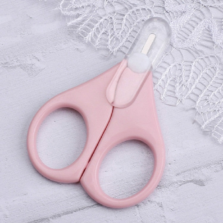 2 PCS Baby Safety Nail Scissors Cut Mouth Anti-Garou Special Baby Scissors