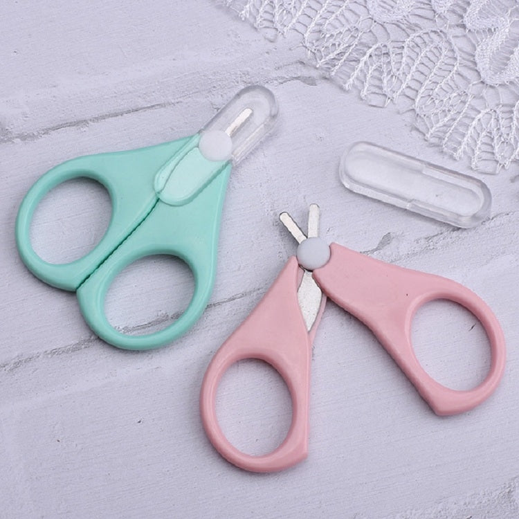 2 PCS Baby Safety Nail Scissors Cut Mouth Anti-Garou Special Baby Scissors