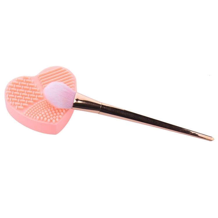 Heart Shape Clean Make Up Wash Brush Silica Glove Scrubber Board Cosmetic Cleaning Tool