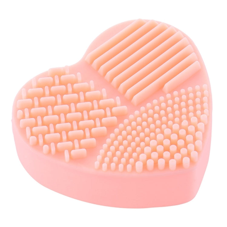 Heart Shape Clean Make Up Wash Brush Silica Glove Scrubber Board Cosmetic Cleaning Tool