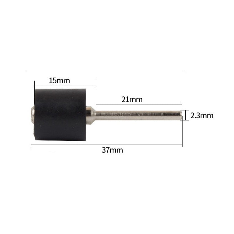 6 PCS Rubber Wheel Connecting Rod Sandpaper Ring Fixing Rod, Without Sandpaper Ring, Rubber Rod Diameter:12.7MM, Shank Diameter:2.3MM