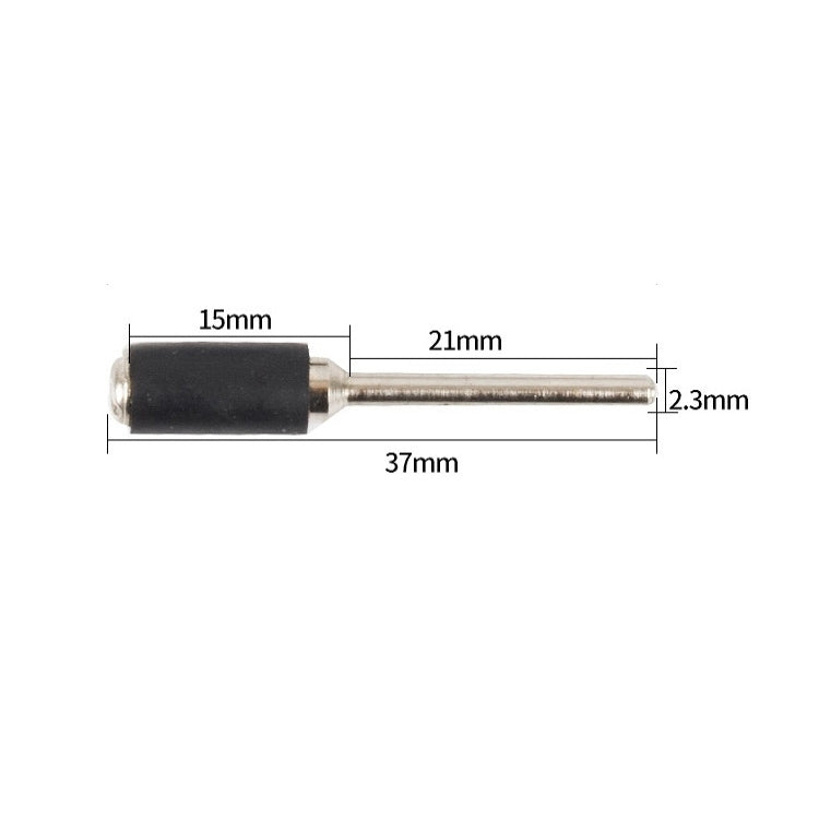 6 PCS Rubber Wheel Connecting Rod Sandpaper Ring Fixing Rod, Without Sandpaper Ring, Rubber Rod Diameter:6.35MM, Shank Diameter:2.3MM