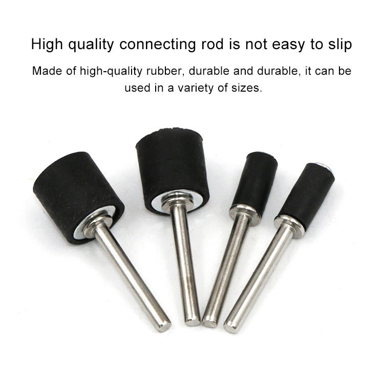 6 PCS Rubber Wheel Connecting Rod Sandpaper Ring Fixing Rod, Without Sandpaper Ring, Rubber Rod Diameter:6.35MM, Shank Diameter:2.3MM