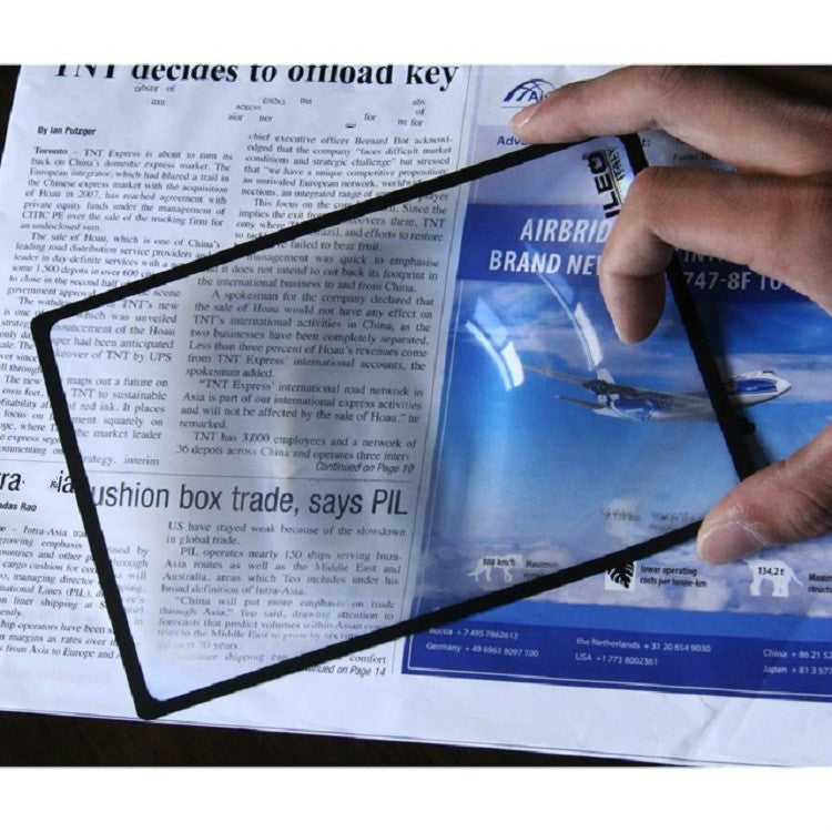 Card Slim Reading 3x Magnifier Business Card Magnifier, Specification:120Ã—180mm