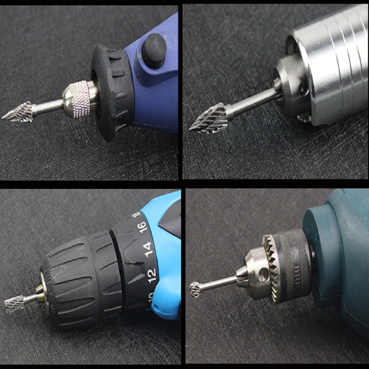3Ã—6MM Tungsten Steel Carbide Rotary Grinding Head Boring Cutter, Style:No. 4 oval