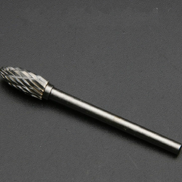 3Ã—6MM Tungsten Steel Carbide Rotary Grinding Head Boring Cutter, Style:No. 5 curved round head