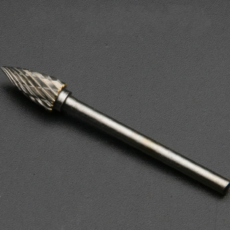 3Ã—6MM Tungsten Steel Carbide Rotary Grinding Head Boring Cutter, Style:No. 6 curved tip