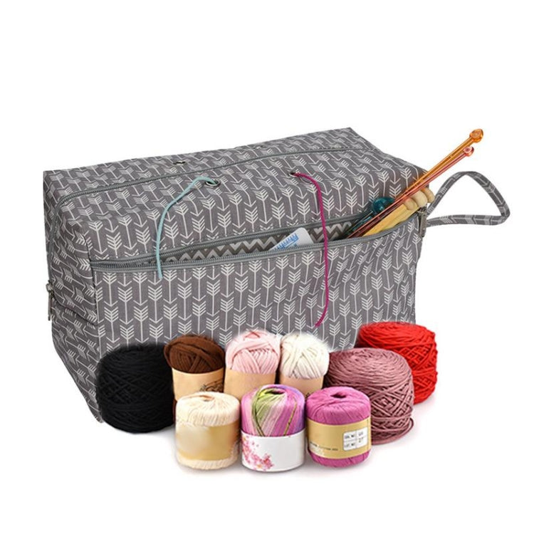 Portable Crochet Tools Wool Collection Bag Yarn Storage Handbag, Size:Small And Large
