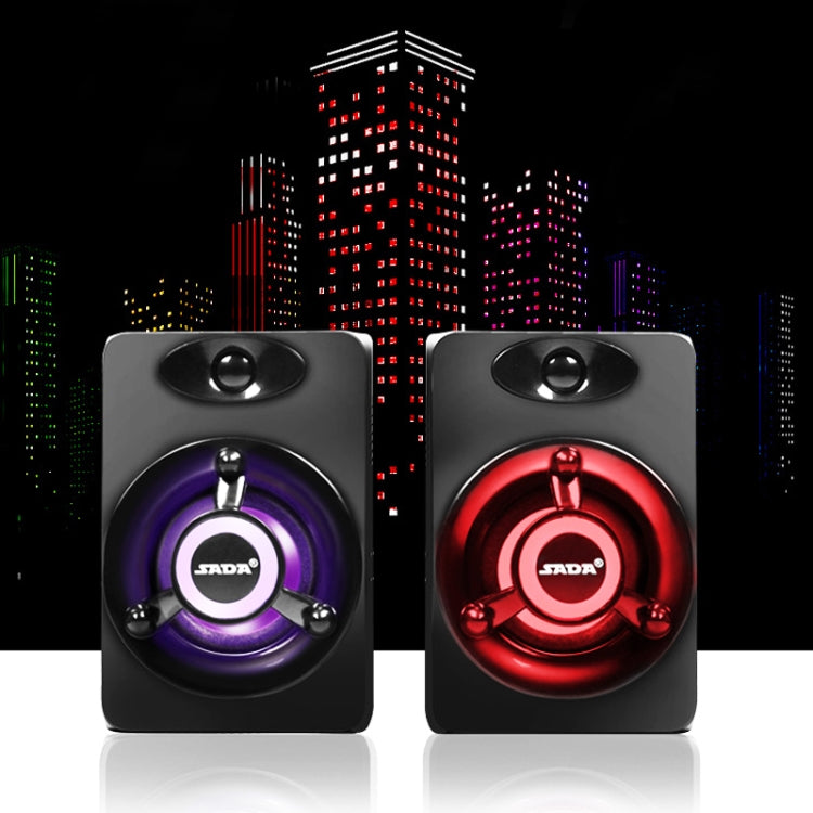 SADA USB Subwoofer Deep Bass PC Speaker Portable Music DJ Soundar Computer Speakers for Laptop Phone TV