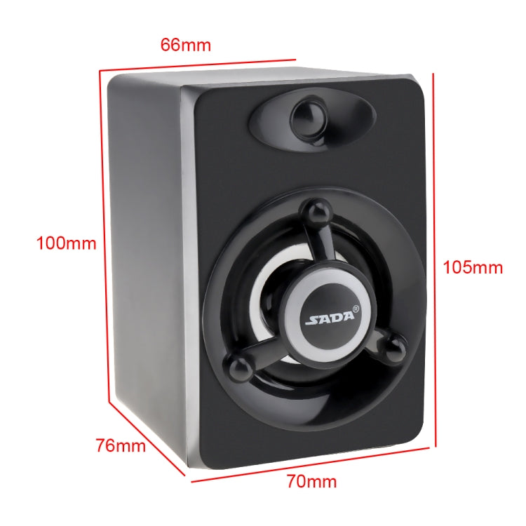 SADA USB Subwoofer Deep Bass PC Speaker Portable Music DJ Soundar Computer Speakers for Laptop Phone TV