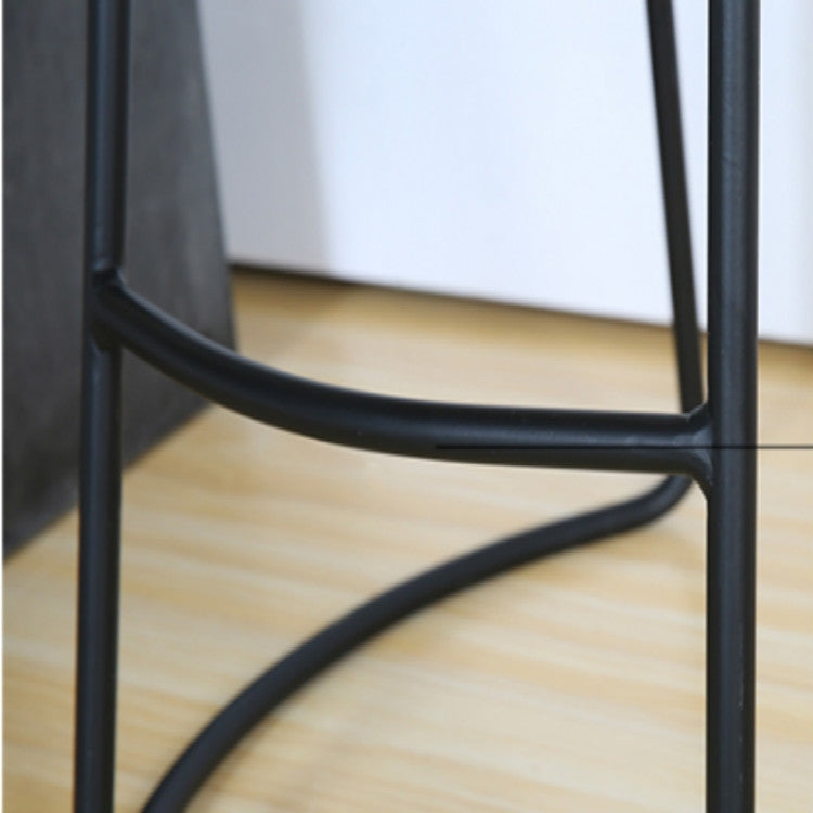 European Style Modern Wood S Shape Surface Bar Stool Fashion Cafe Stool Iron Solid High Barstool Home Footstool