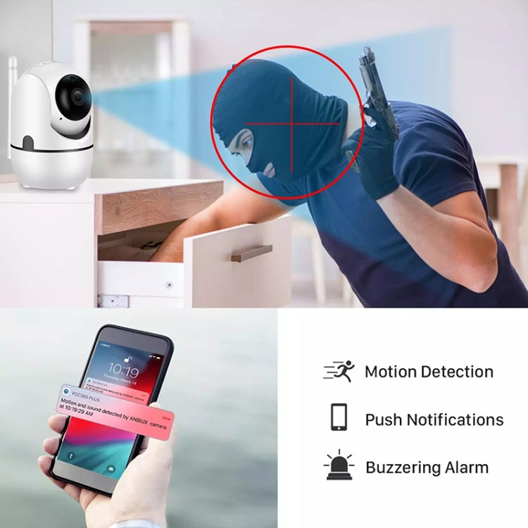 HD Cloud Wireless IP Camera Intelligent Auto Tracking Human Home Security Surveillance Network WiFi Camera, Plug Type:UK Plug