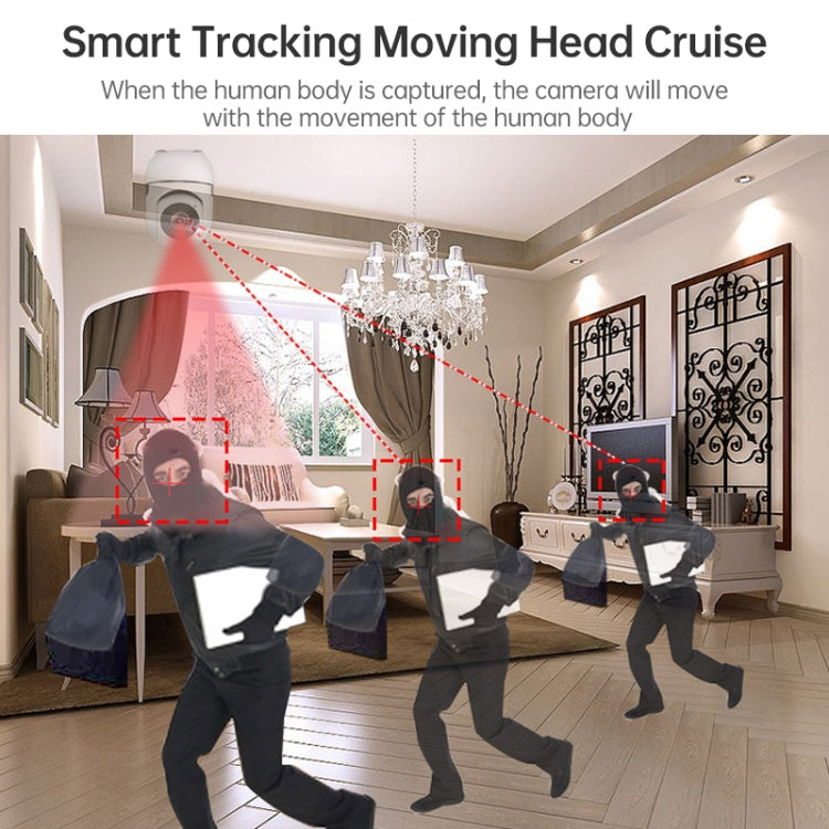 HD Cloud Wireless IP Camera Intelligent Auto Tracking Human Home Security Surveillance Network WiFi Camera, Plug Type:UK Plug