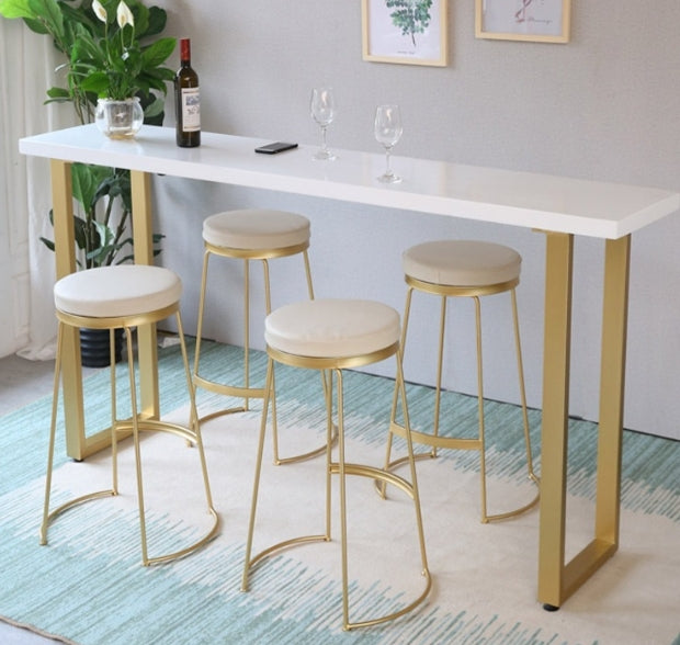Nordic Gold Iron Bar Stools Creative High Stools Bar Chairs Modern Minimalist Bar Stool Coffee Chair, Size:Height 45cm
