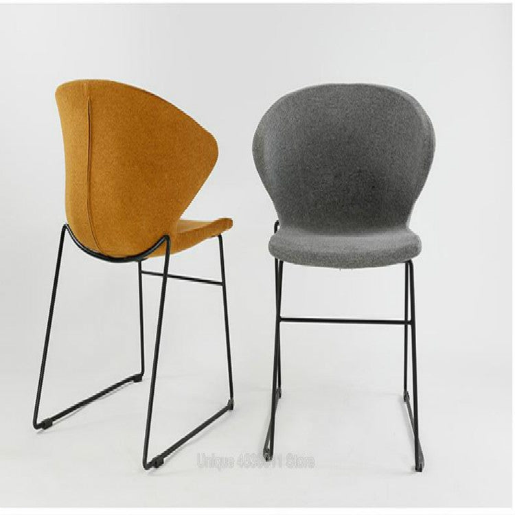 Nordic Dining Chair Hotel Reception Chair Home Wrought Iron Chair Backrest Negotiation Lounge Office Chair