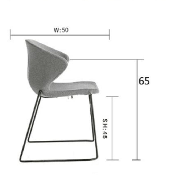 Nordic Dining Chair Hotel Reception Chair Home Wrought Iron Chair Backrest Negotiation Lounge Office Chair