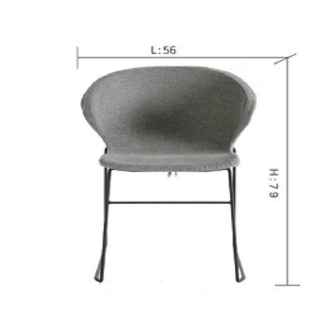 Nordic Dining Chair Hotel Reception Chair Home Wrought Iron Chair Backrest Negotiation Lounge Office Chair