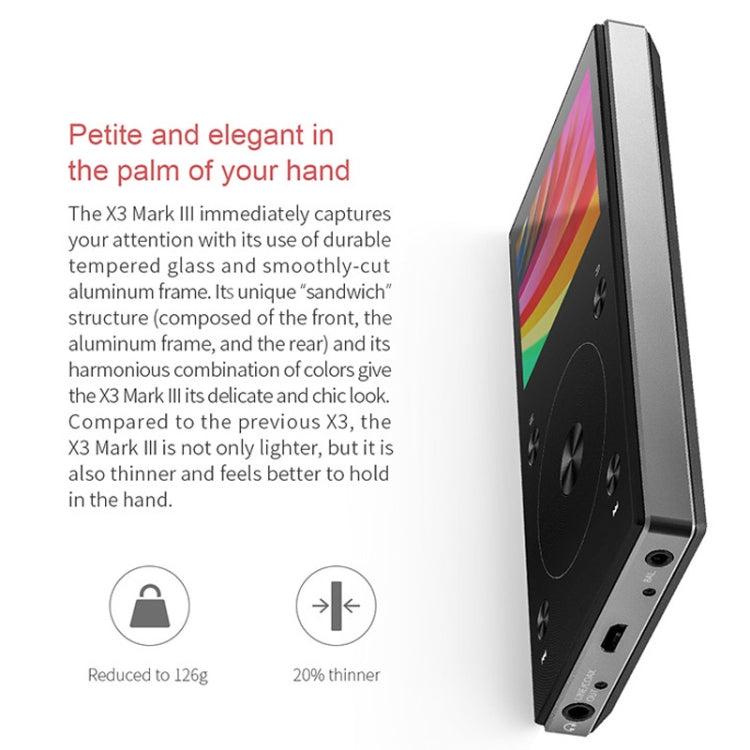 Original FIIO X3 Mark III Audio Balanced Bluetooth 4.1 DSD Portable High Resolution Digital Audio Player