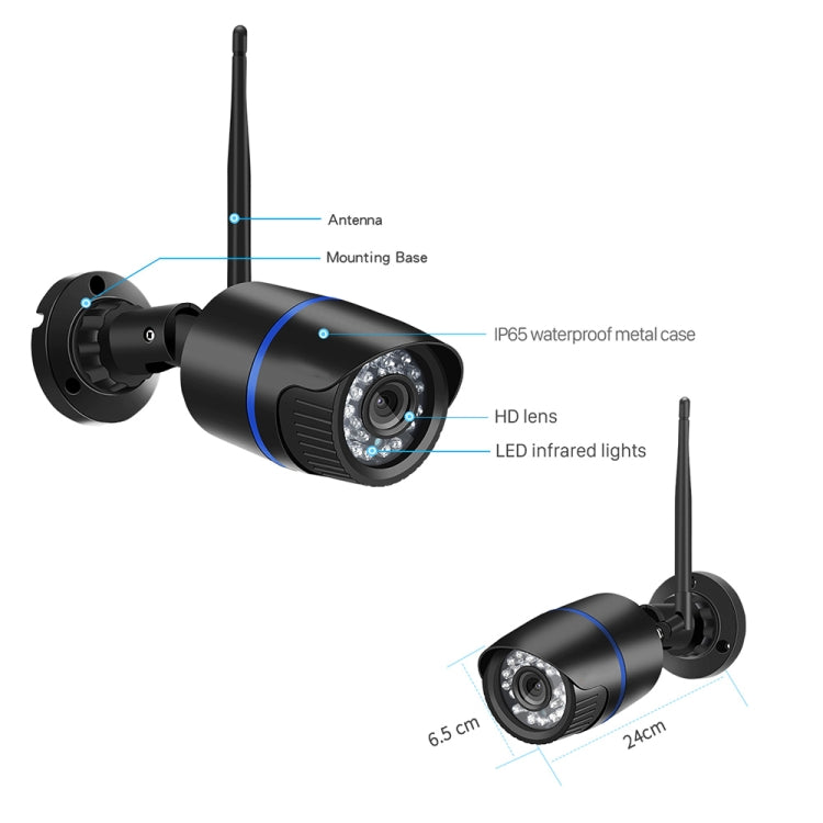 BESDER Yoosee IP Camera Wifi P2P CCTV Outdoor Waterproof Bullet Surveillance Camera with 20 Meters Night Vision