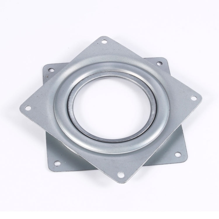 2 PCS Galvanized Turntable 4 inch Hollow Square Hardware Turntable for Cake Shop / Furniture