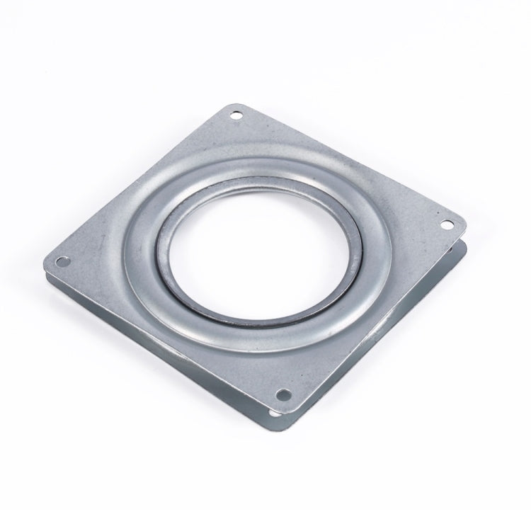 2 PCS Galvanized Turntable 4 inch Hollow Square Hardware Turntable for Cake Shop / Furniture