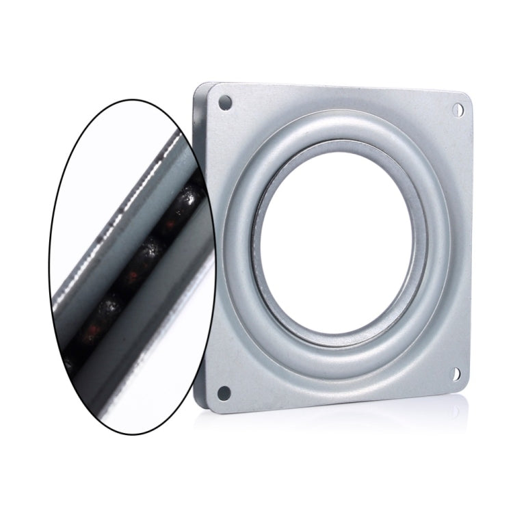 2 PCS Galvanized Turntable 4 inch Hollow Square Hardware Turntable for Cake Shop / Furniture