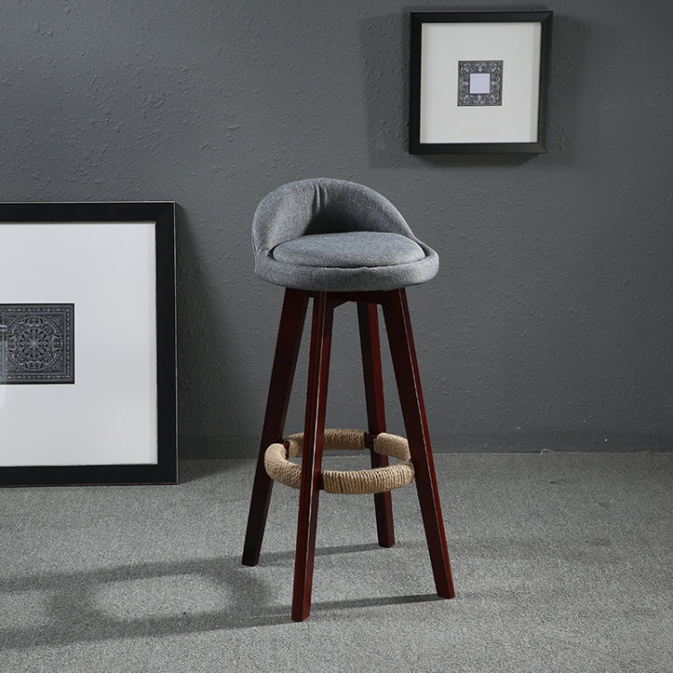 Swivel Bar Stool Chair Upholstered Seat Back Mahogany Finish Coffee Cafe Kitchen Bar Furniture Chair