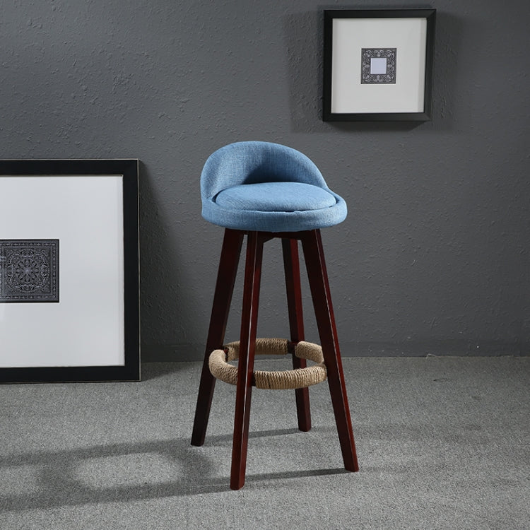 Swivel Bar Stool Chair Upholstered Seat Back Mahogany Finish Coffee Cafe Kitchen Bar Furniture Chair