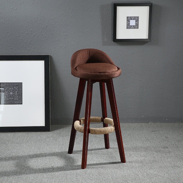 Swivel Bar Stool Chair Upholstered Seat Back Mahogany Finish Coffee Cafe Kitchen Bar Furniture Chair