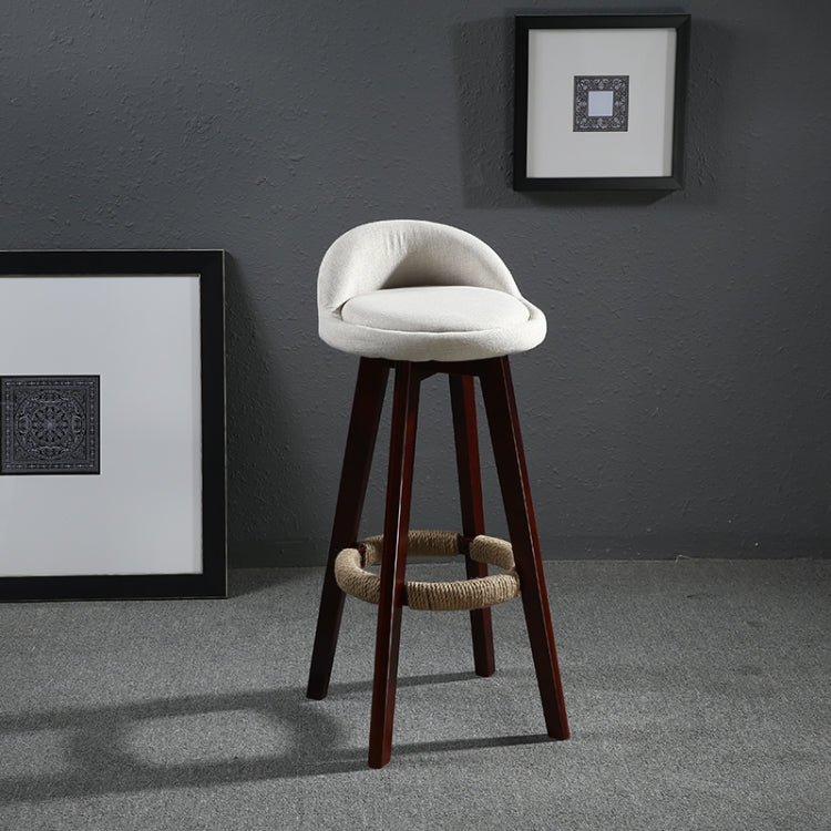 Swivel Bar Stool Chair Upholstered Seat Back Mahogany Finish Coffee Cafe Kitchen Bar Furniture Chair