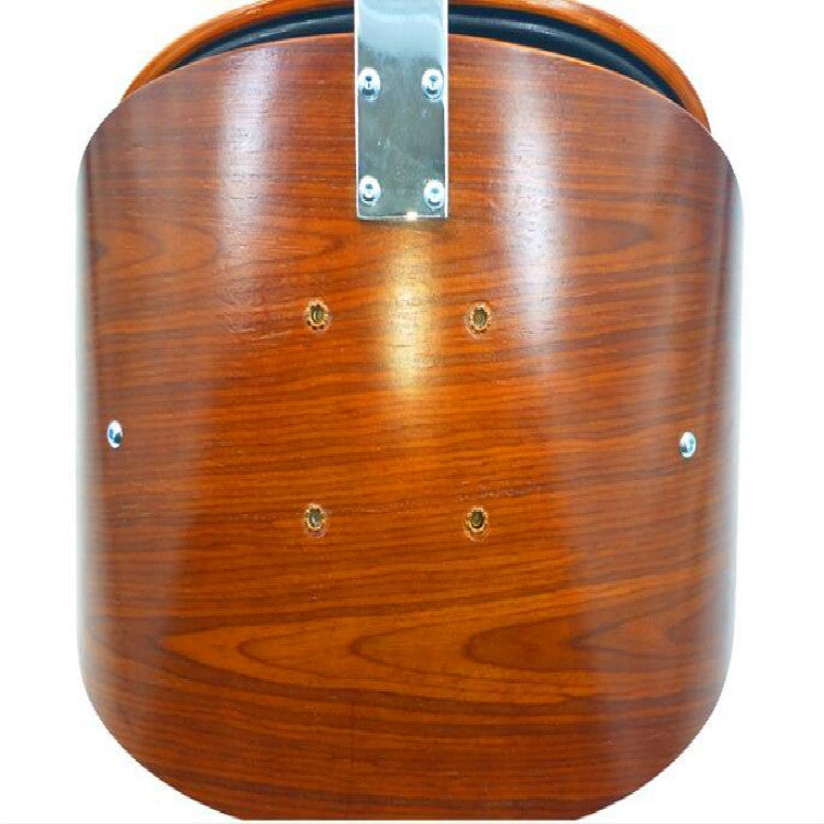 Modern Bar Stool Adjustable Height Swivel Walnut Bentwood PU Leather Chair Cafe Bar Stool