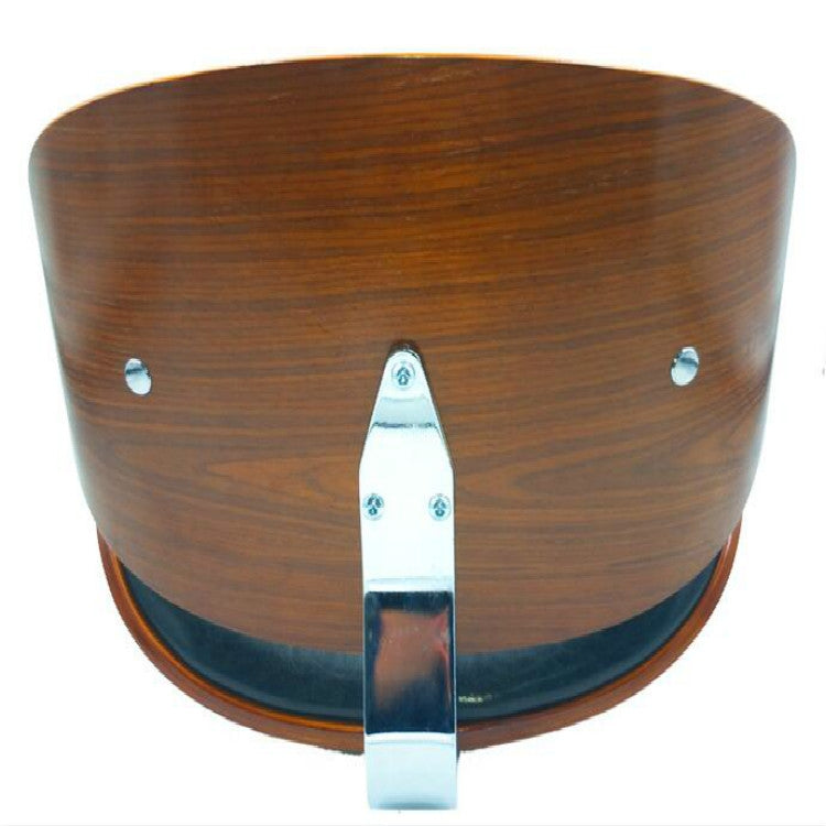 Modern Bar Stool Adjustable Height Swivel Walnut Bentwood PU Leather Chair Cafe Bar Stool