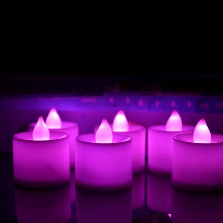 LED Tea Candle Lamps Christmas Multicolor Simulation Color Flame Flashing Lights Home Wedding Birthday Party Deco Holiday Lights Blue