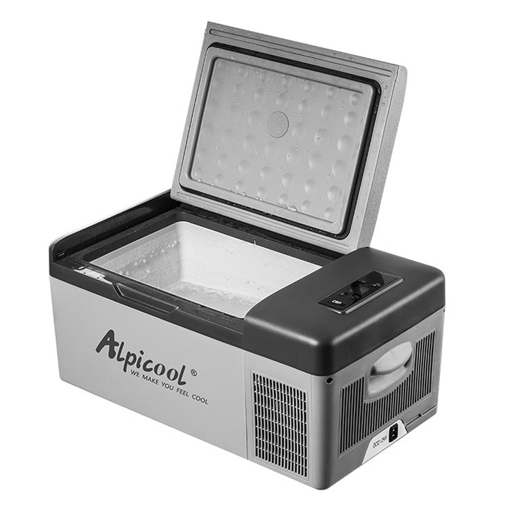 15L Car Refrigerator Freezer Cooler Car Fridge Compressor for Car Home Picnic Refrigeration -20 Degree(Gray)